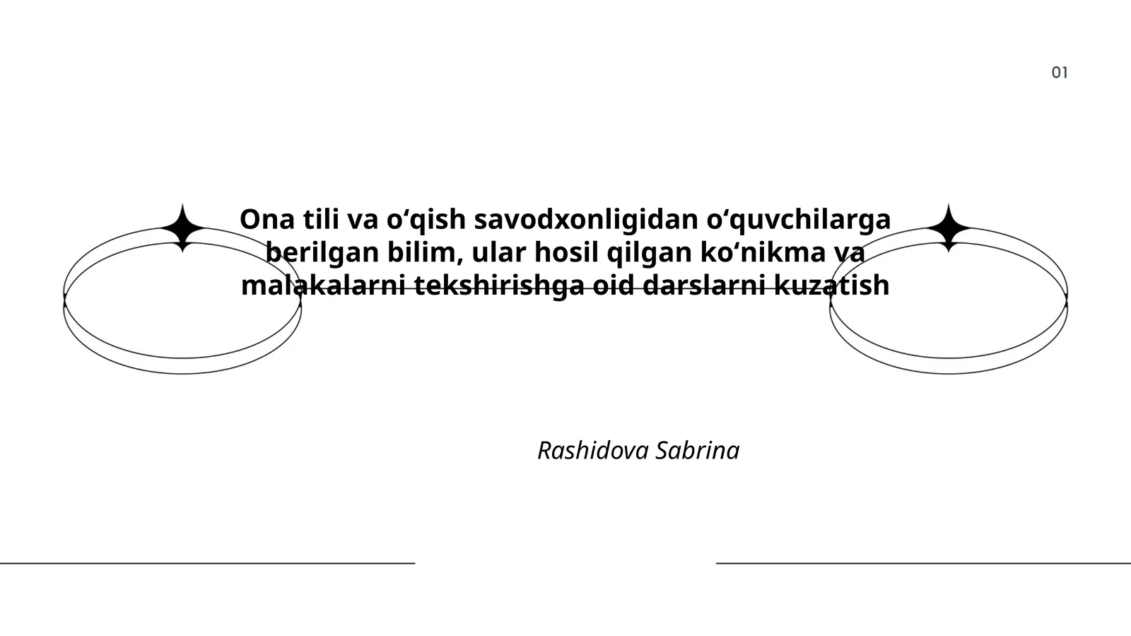 Dars kuzatuvi uchun baholash mezonlari va indikatorlari