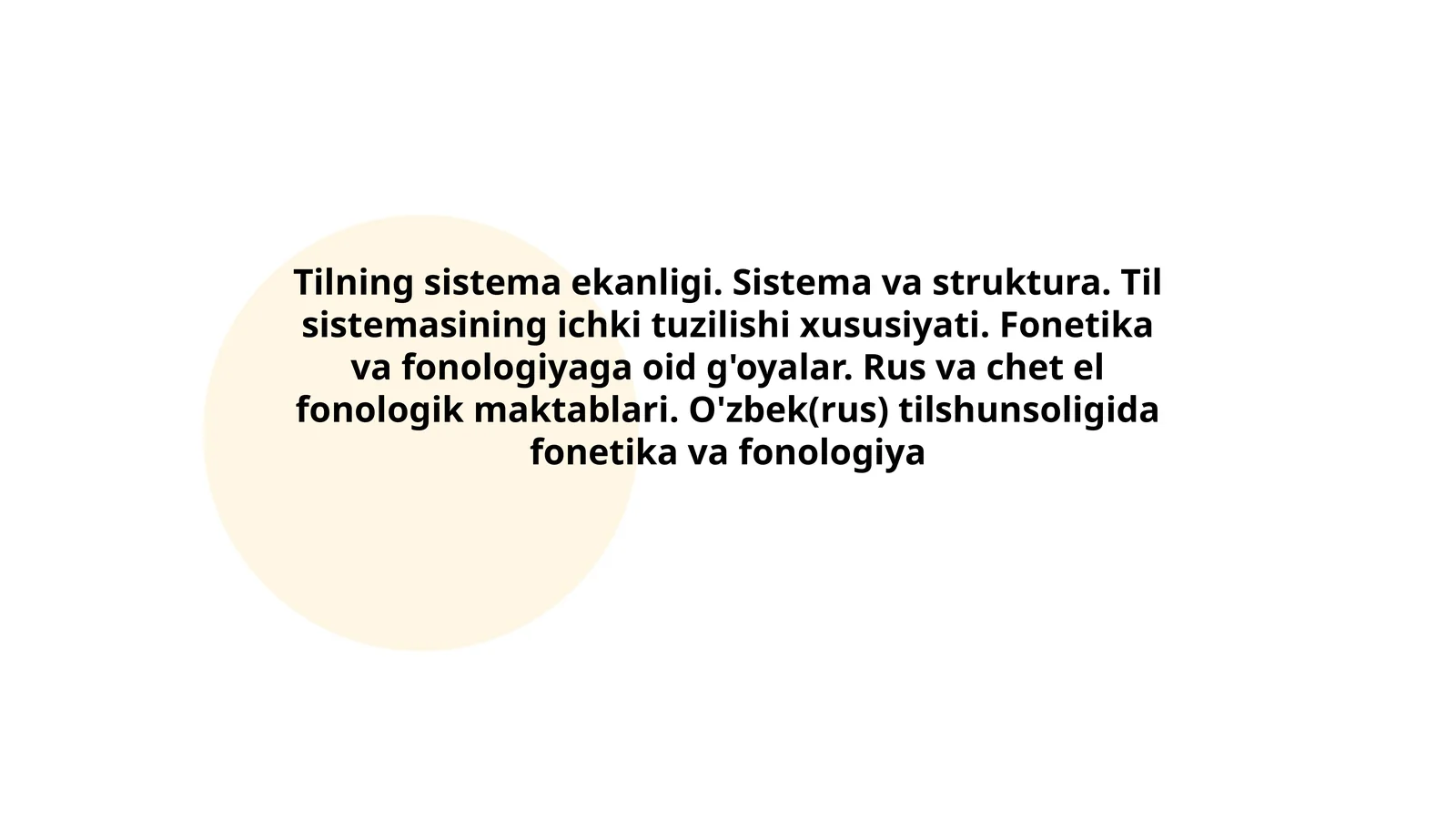 Tilning sistema ekanligi. Sistema va struktura. Til sistemasining ichki ...
