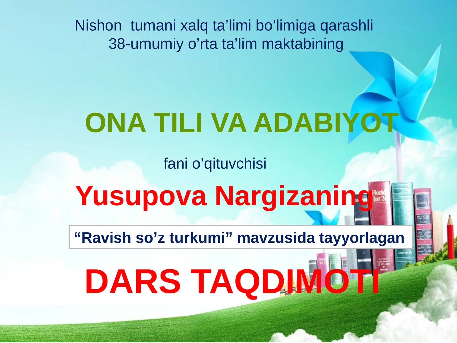 "Ravish so'z turkumi"