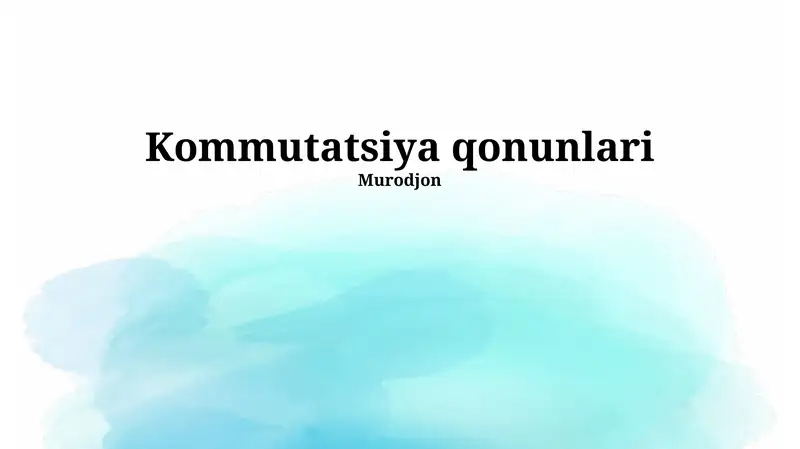 Kommutatsiya qonunlari