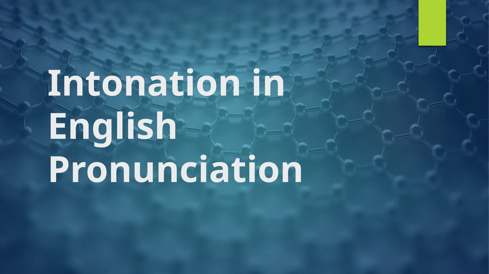 Intonation in English Pronunciation