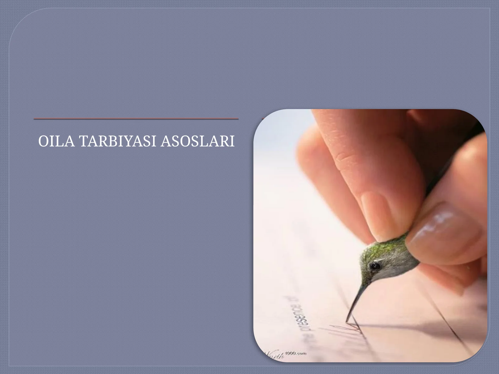 OILA TARBIYASI ASOSLARI