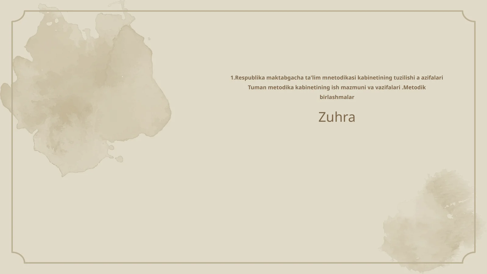 Respublika maktabgacha ta'lim mnetodikasi kabinetining tuzilishi а vazifalari