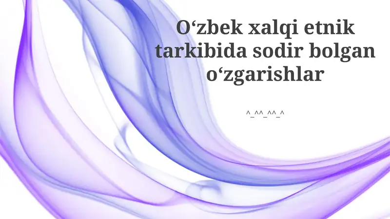 Zamonaviy Etnik Tarkib