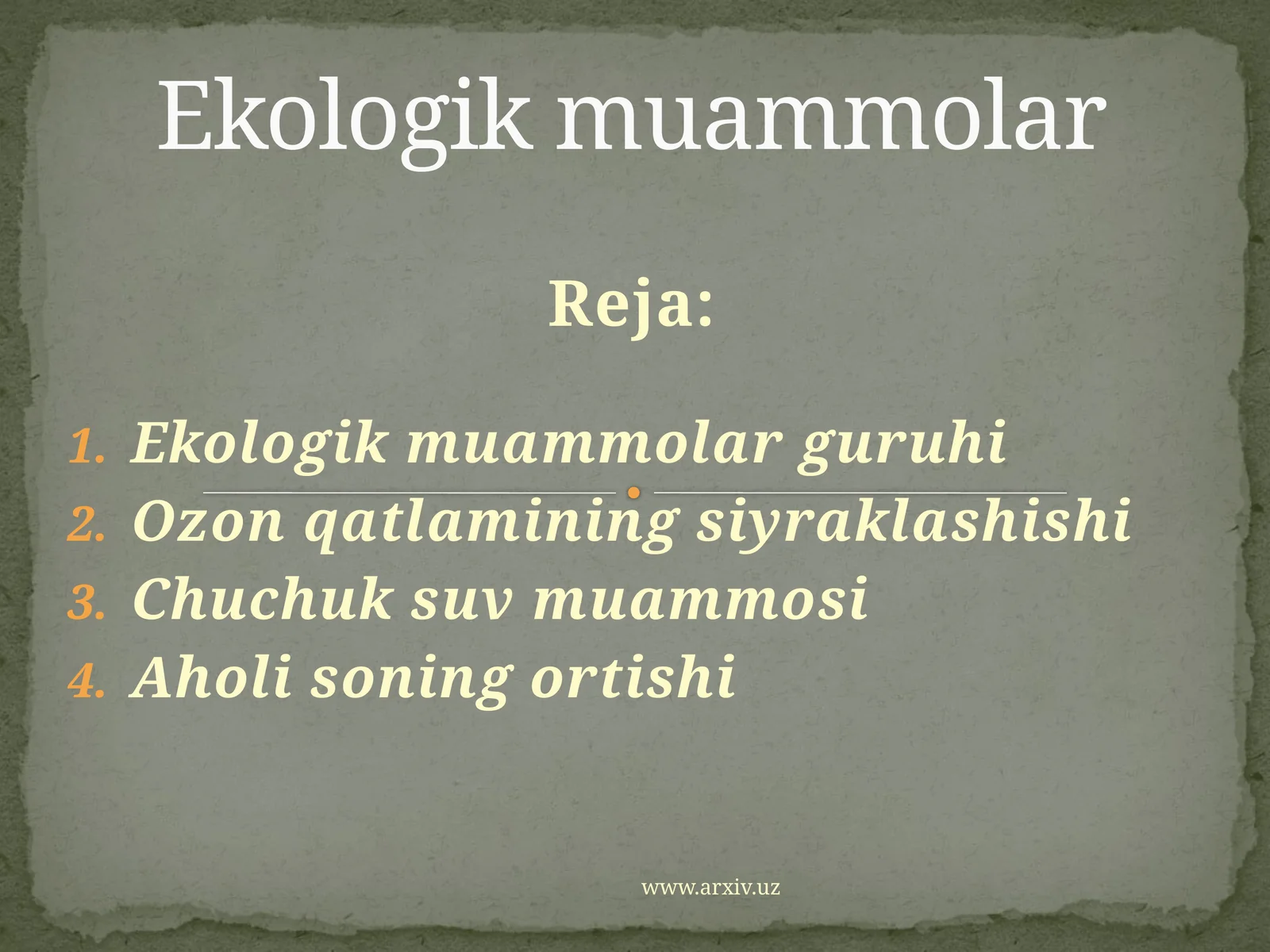 Ekologik muammolar