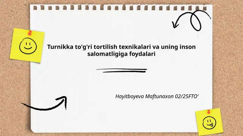 Turnikka to'g'ri tortilish texnikalari va uning inson salomatligiga foydalari