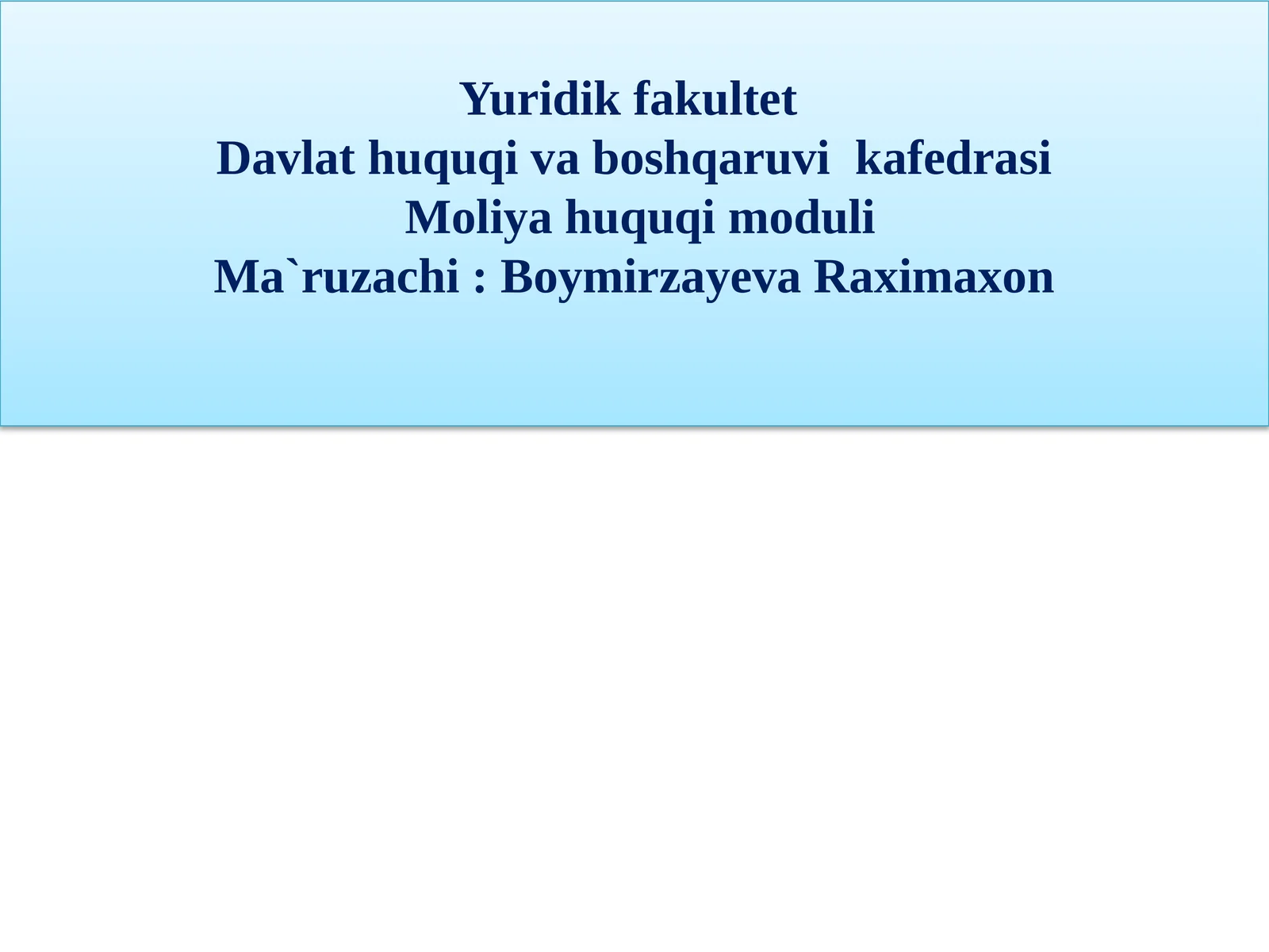DAVLATNING MAQSADLI JAMG’ARMALARI