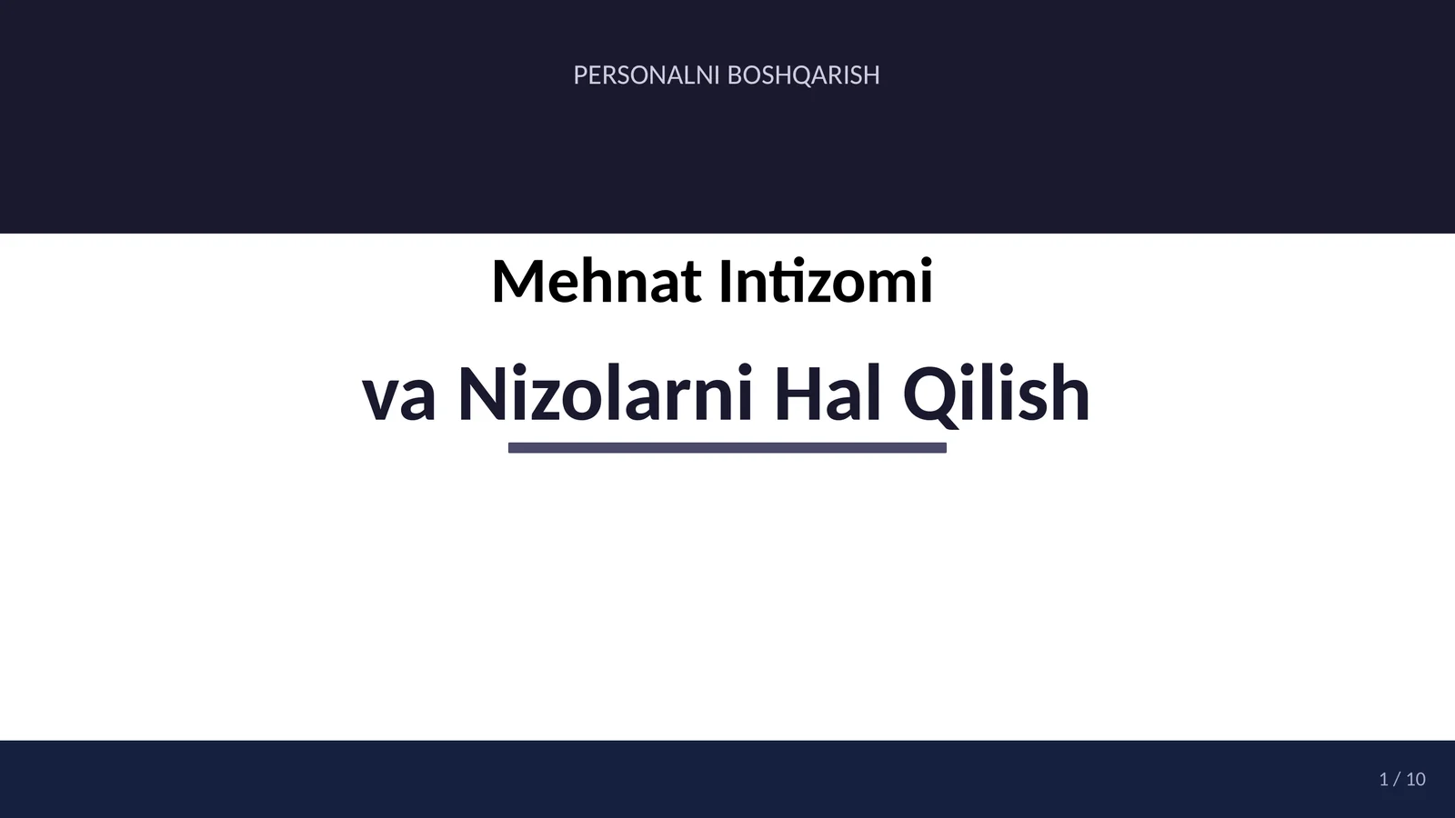 PERSONALNI BOSHQARISH