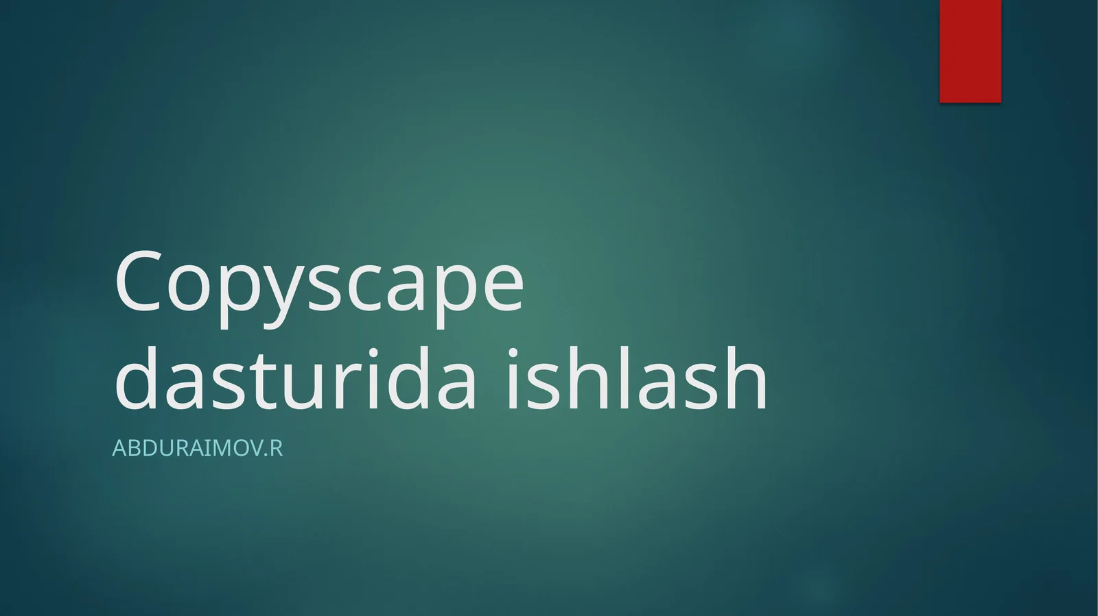 Copyscape dasturida ishlash