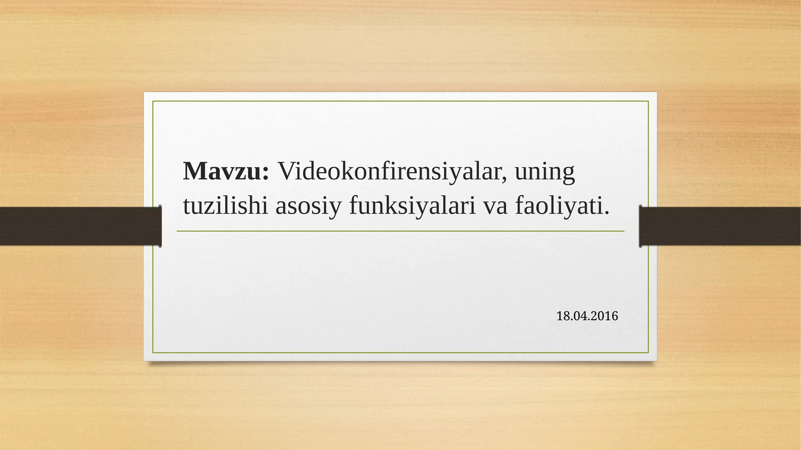 Videokonferensiyalar, uning tuzilishi va mohiyati