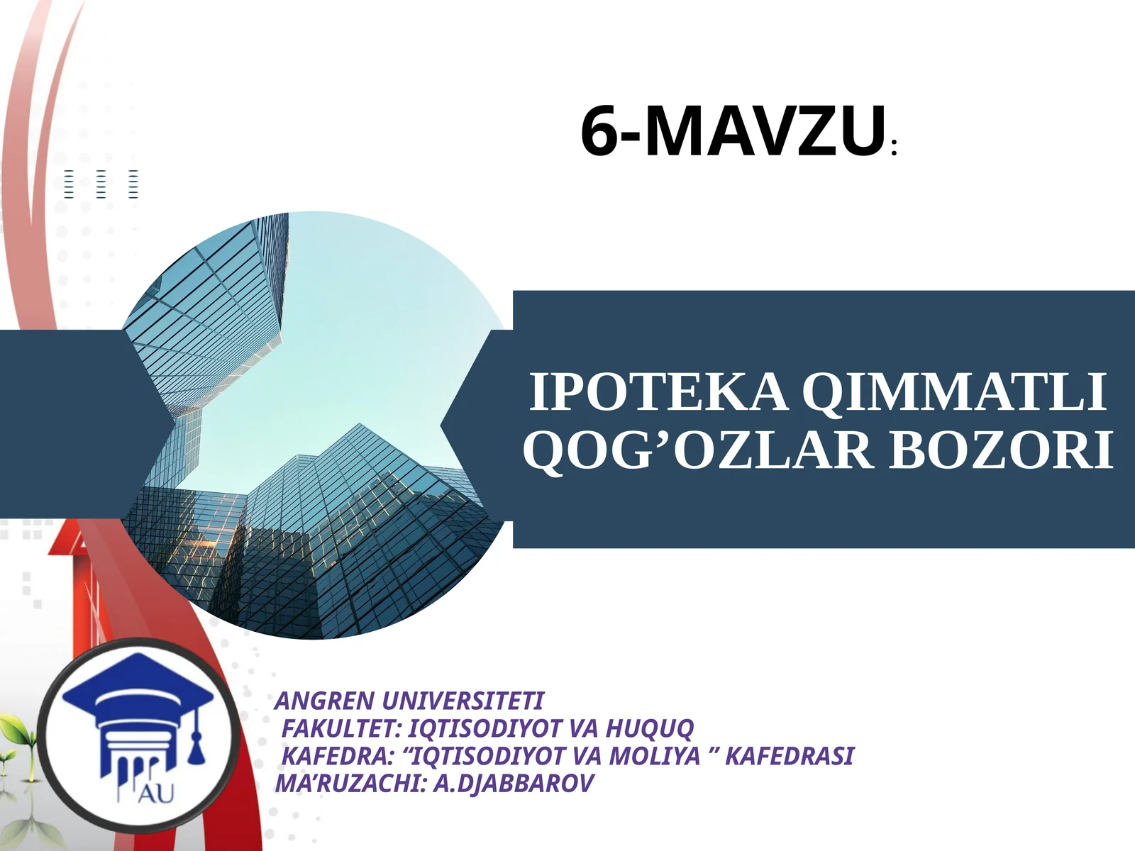 IPOTEKA QIMMATLI QOG’OZLAR BOZORI