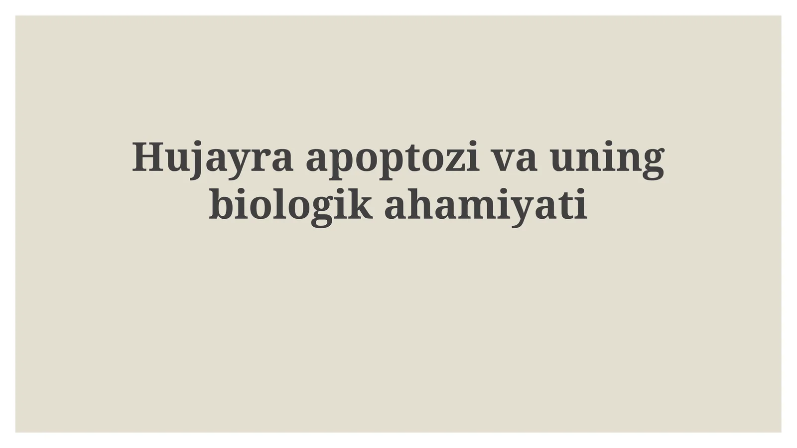 Apoptosis: Ta'rif, Mexanizmlar va Regulyatsiya