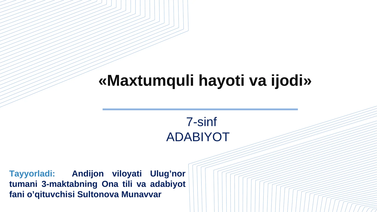 7-sinf ADABIYOT