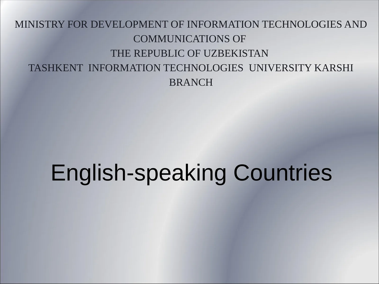 English-speaking Countries
