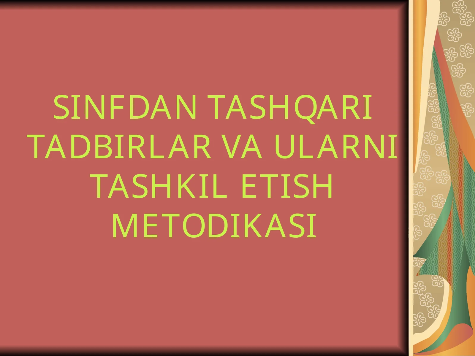 BAYRAMLAR - XALQNING SHODLIK VA XURSANDCHILIK KUNI