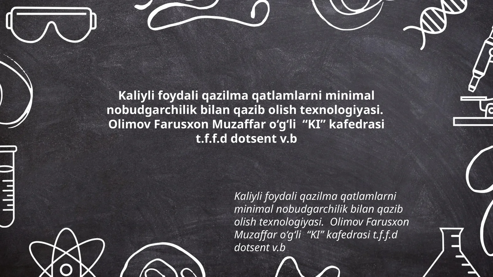 Kaliyli foydali qazilma qatlamlarni minimal nobudgarchilik bilan qazib olish texnologiyasi