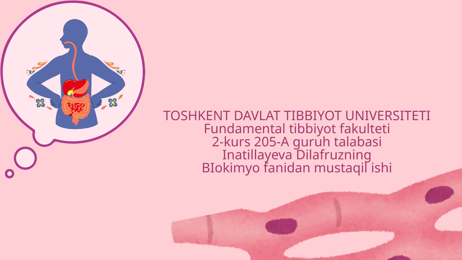 OSHQOZON-ICHAK TIZIMI BIOKIMYOSI