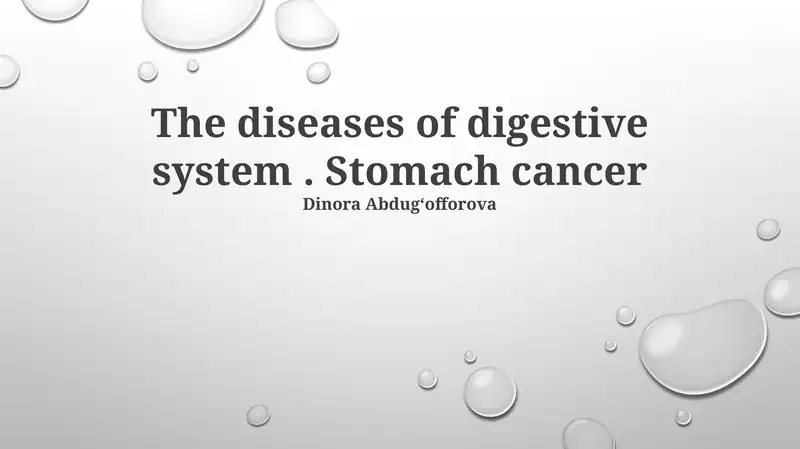Stomach cancer