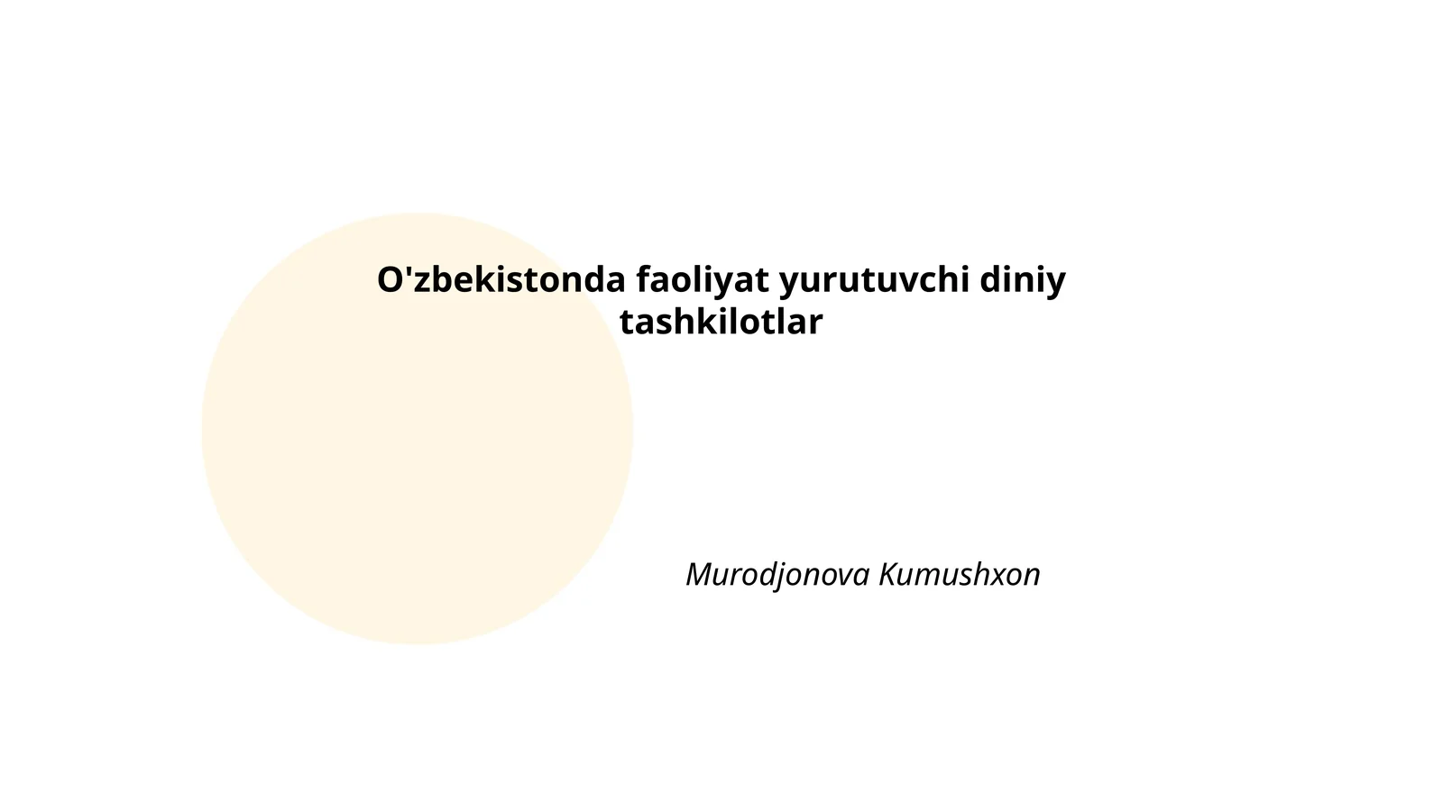 O'zbekistonda faoliyat yurutuvchi diniy tashkilotlar