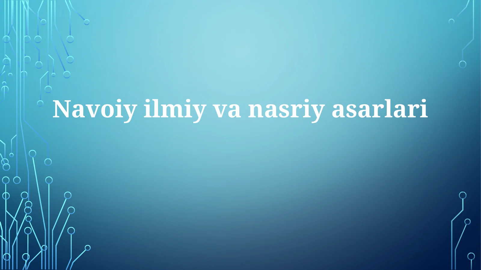 Navoiy ilmiy va nasriy asarlari