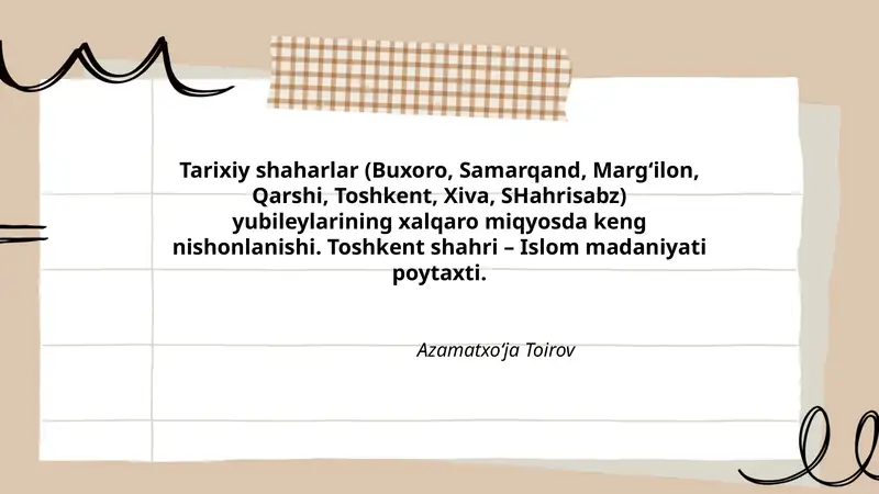 Tarixiy shaharlar yubileylari