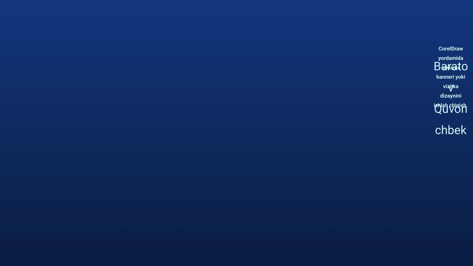 CorelDraw yordamida reklama banneri yoki vizitka dizaynini ishlab chiqish