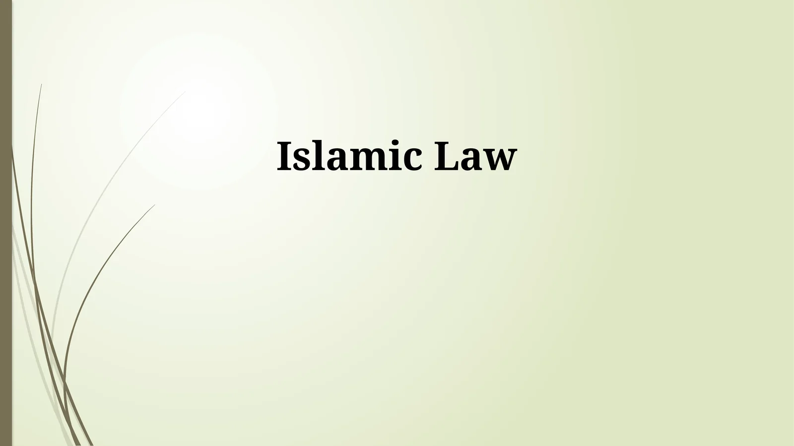 Islamic Law