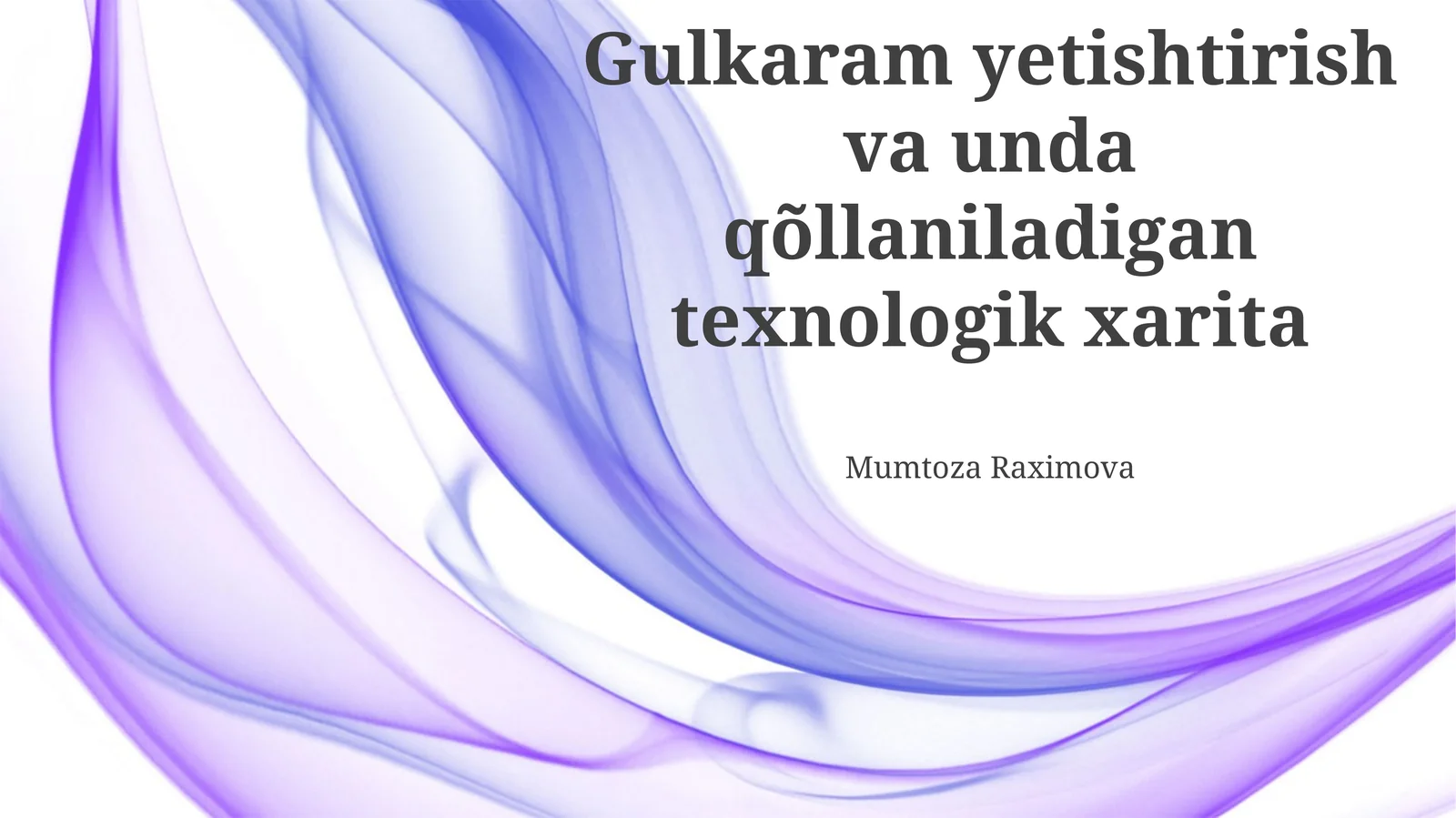 Yaxshilangan Gulakaram Ishlab Chiqarish Uchun Texnologik Yo'l Xaritasi