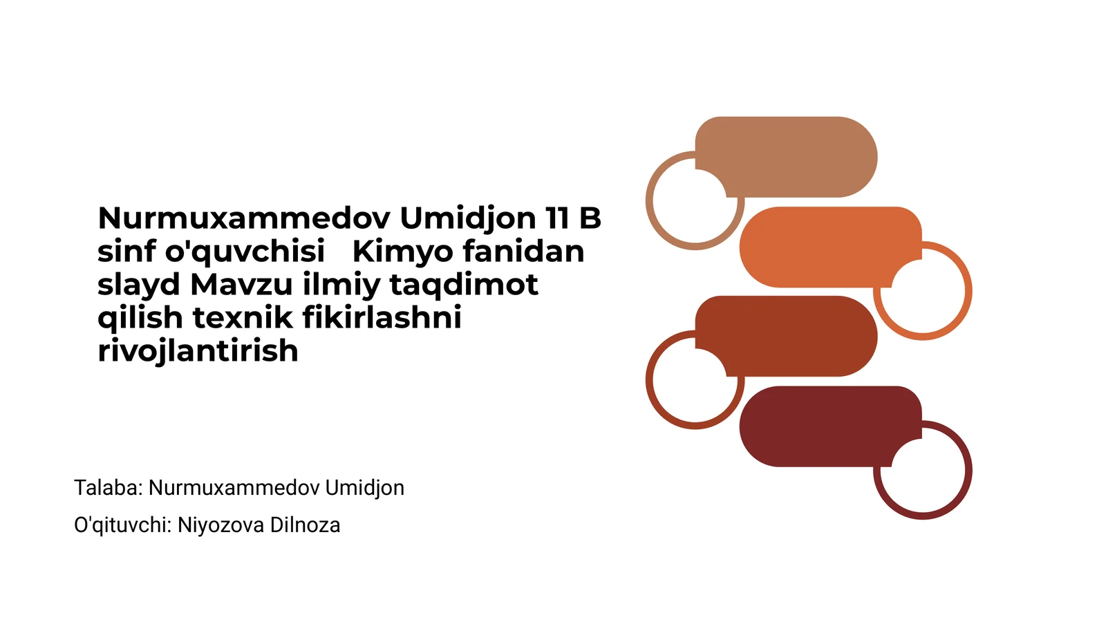 Kimyo fanidan taqdimotlar