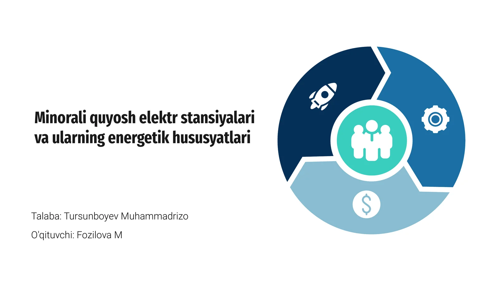 Minorali quyosh elektr stansiyalari va ularning energetik hususyatlari