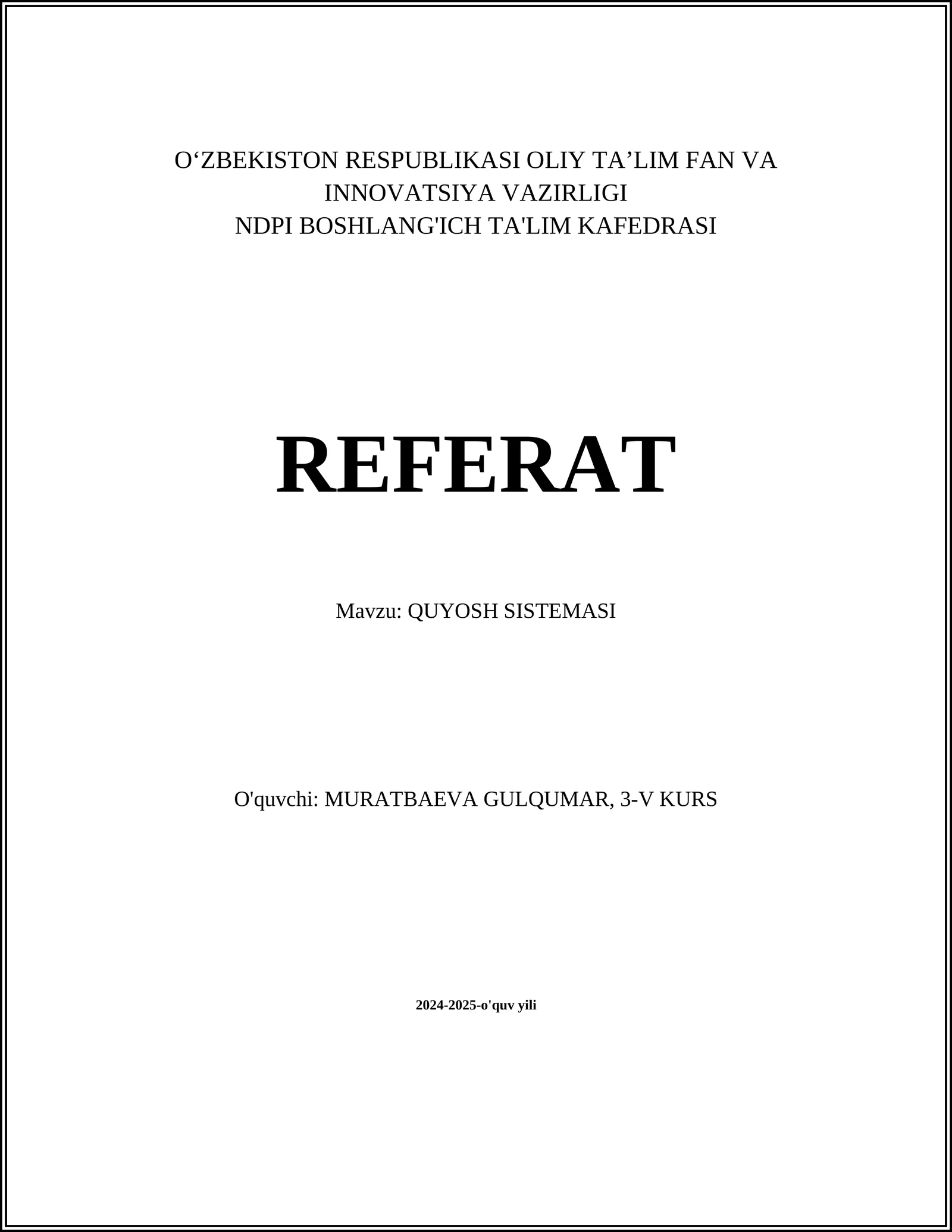 QUYOSH SISTEMASI
