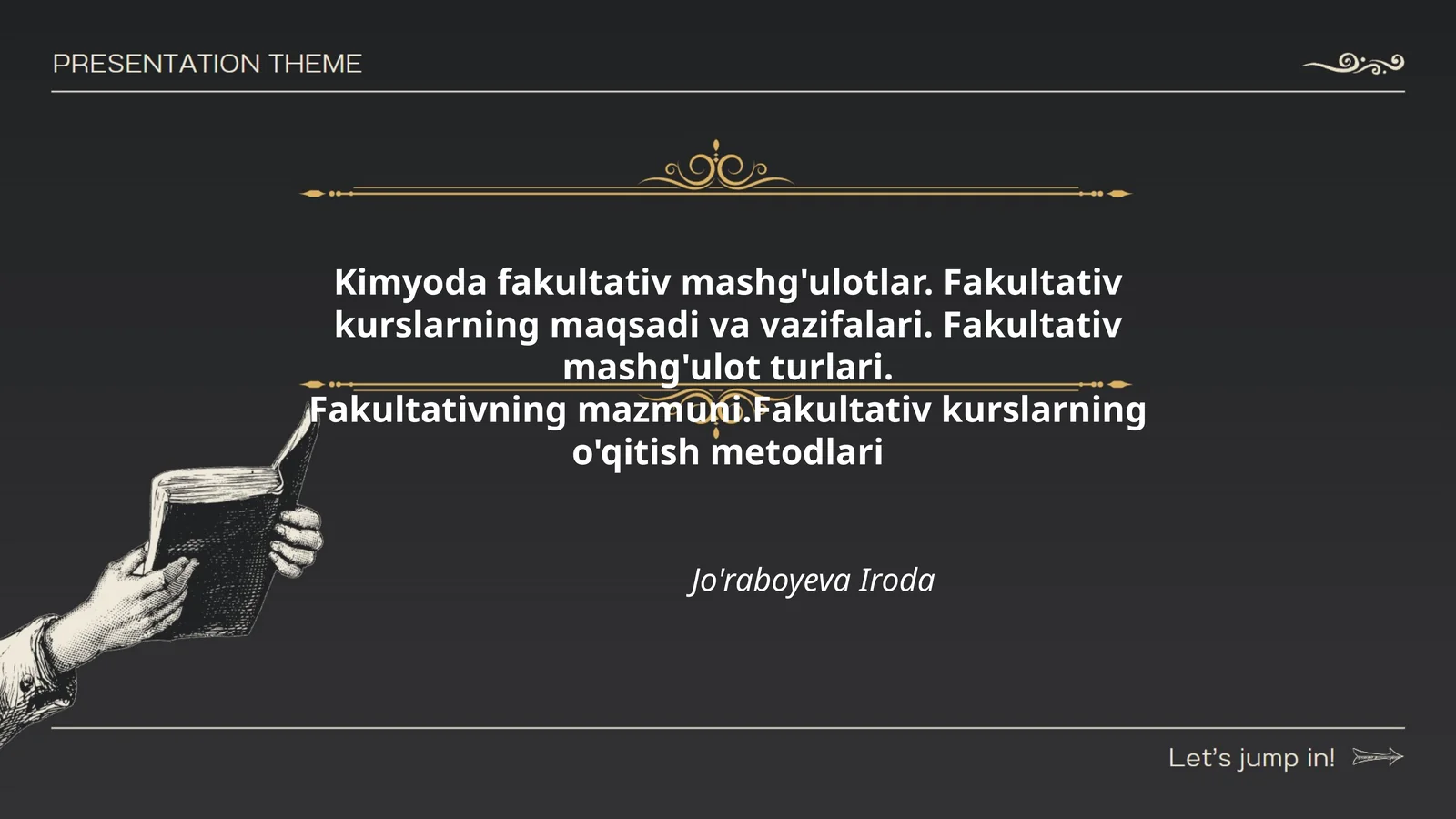 Kimyoda fakultativ mashg'ulotlar
