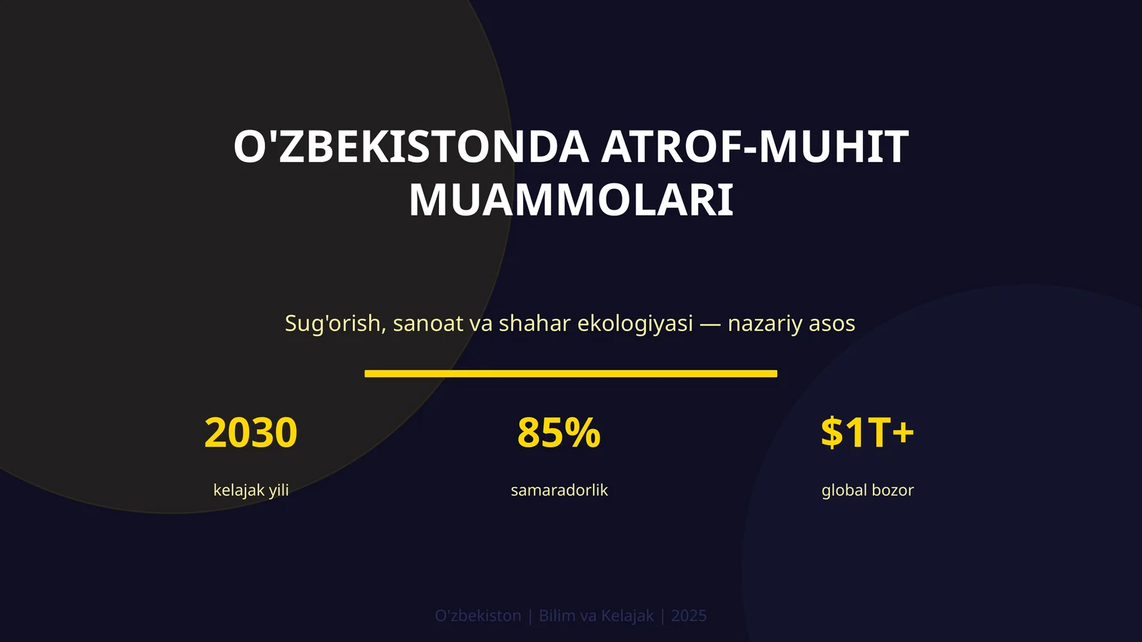 O'zbekistonda Atrof-Muhit Muammlari