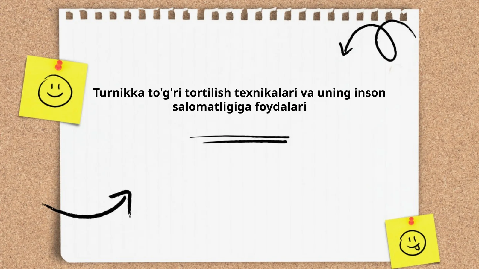 Turnikka to'g'ri tortilish texnikalari va uning inson salomatligiga foydalari