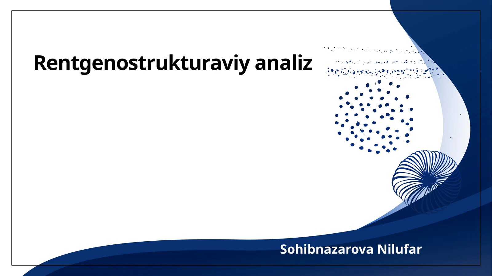 Rentgenostrukturaviy analiz