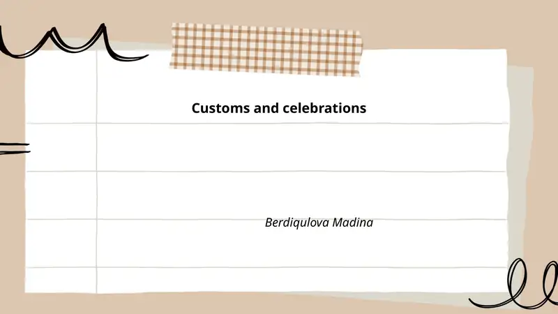 Customs and celebrations