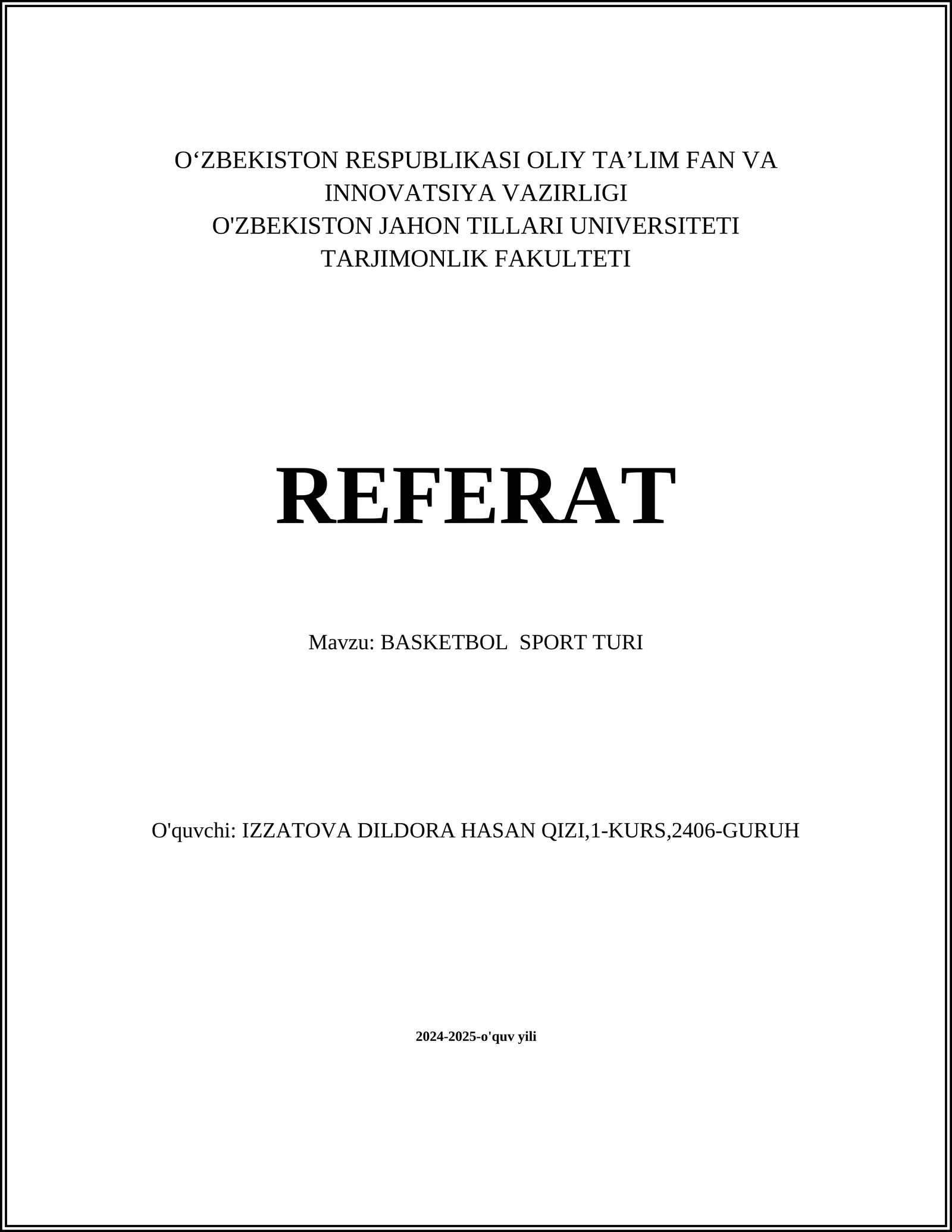 BASKETBOL SPORT TURI