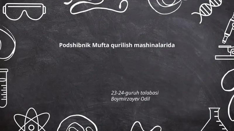 Podshibnik Mufta qurilish mashinalarida