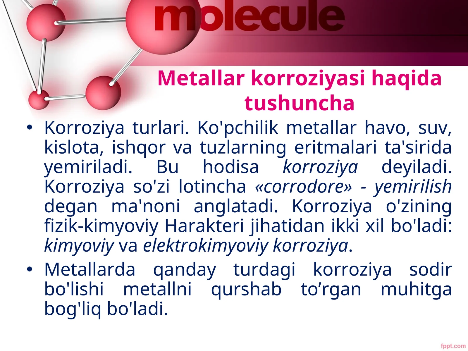 Metallar Korroziyasi