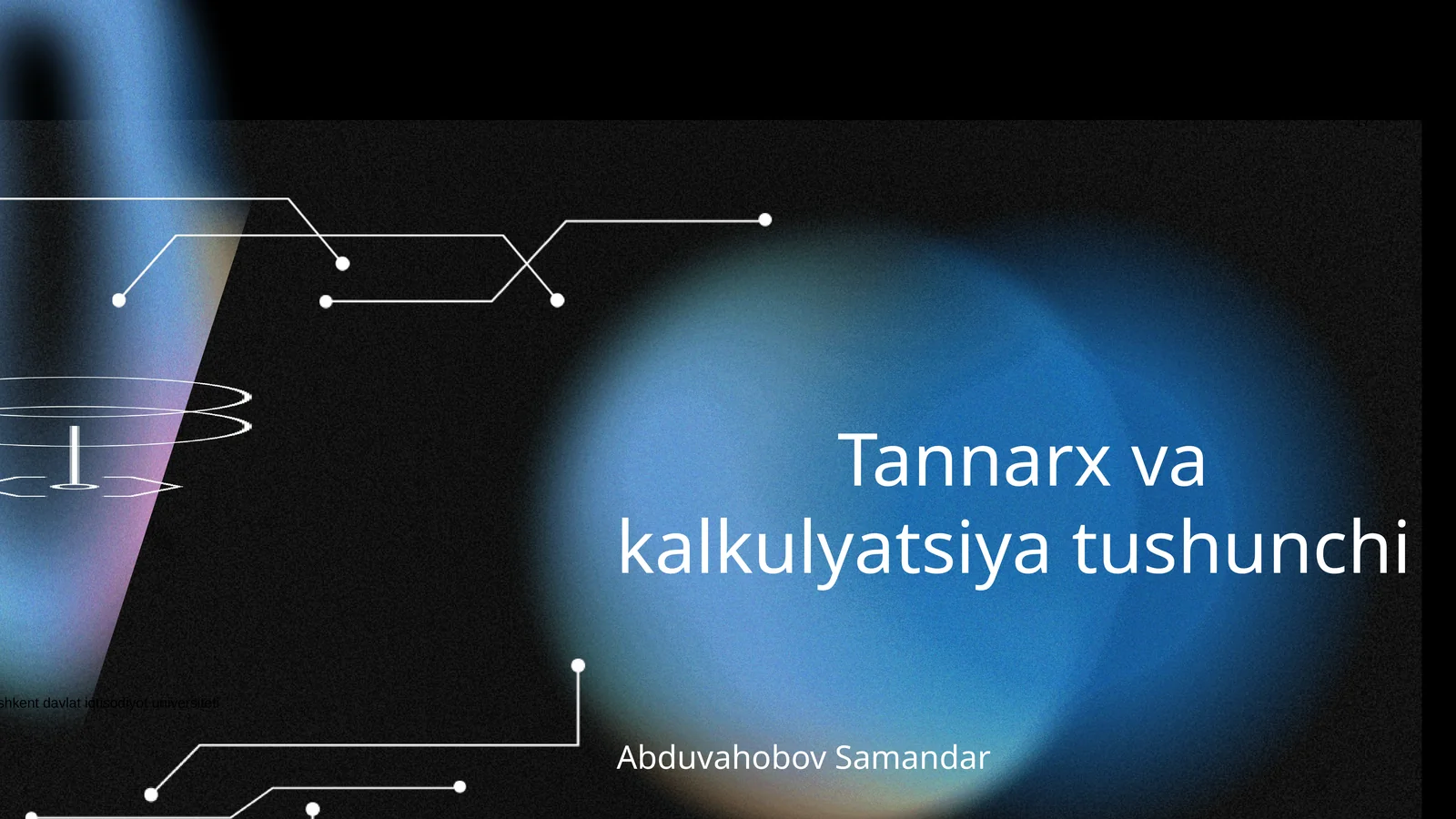 Tannarx va kalkulyatsiya tushunchi