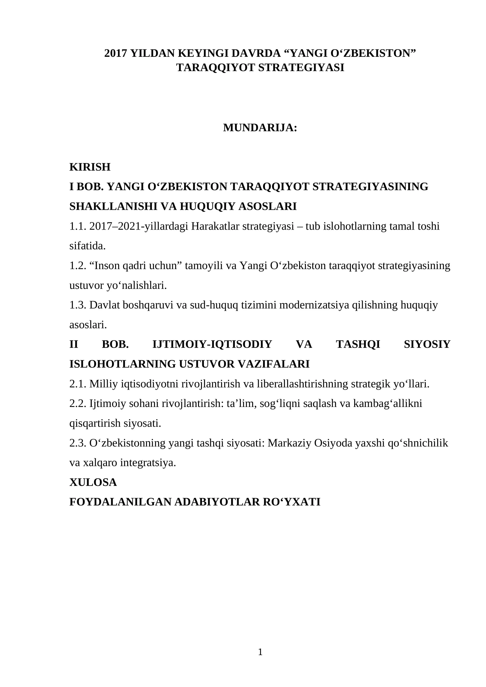 O'zbekistonning yangi tarixi