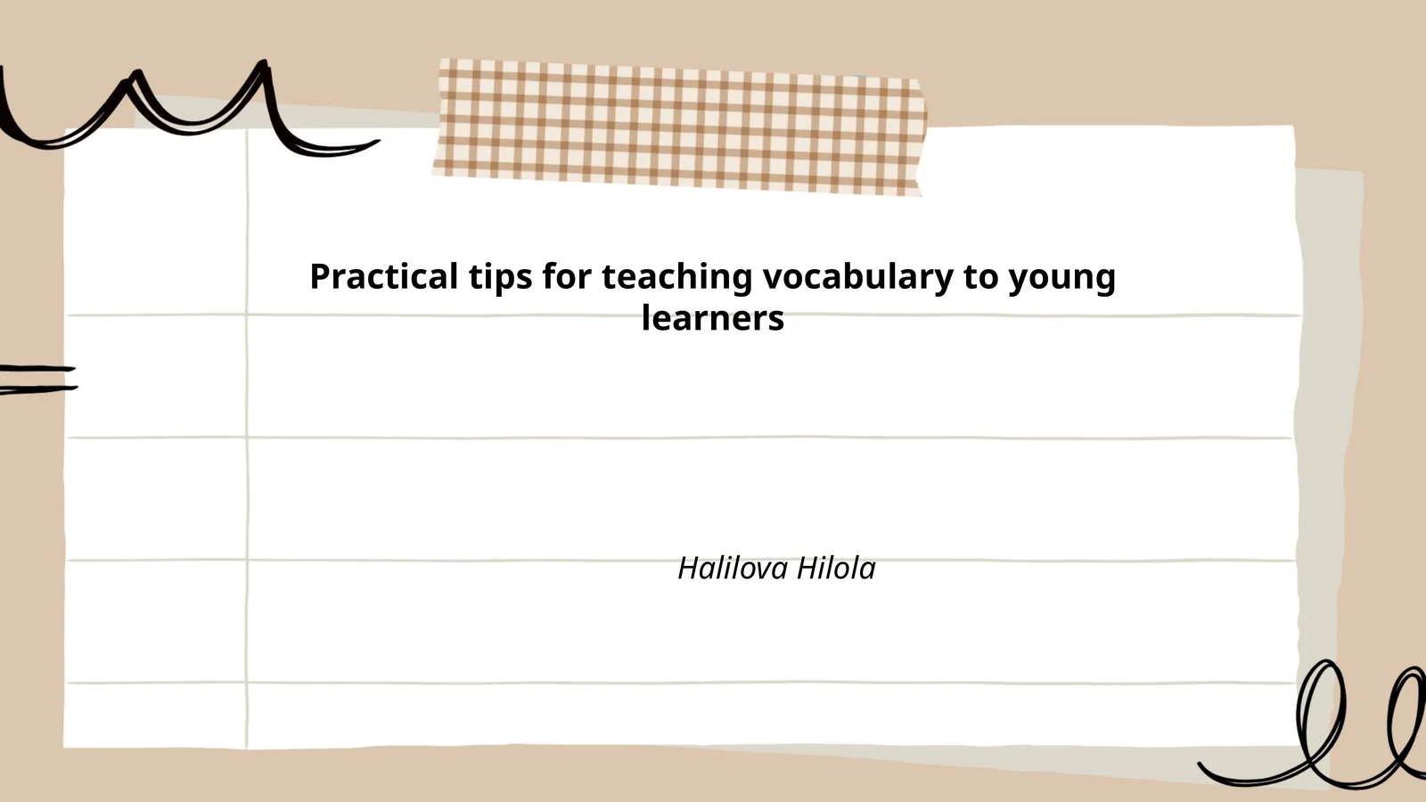 Practical tips for teaching vocabulary to young learners
