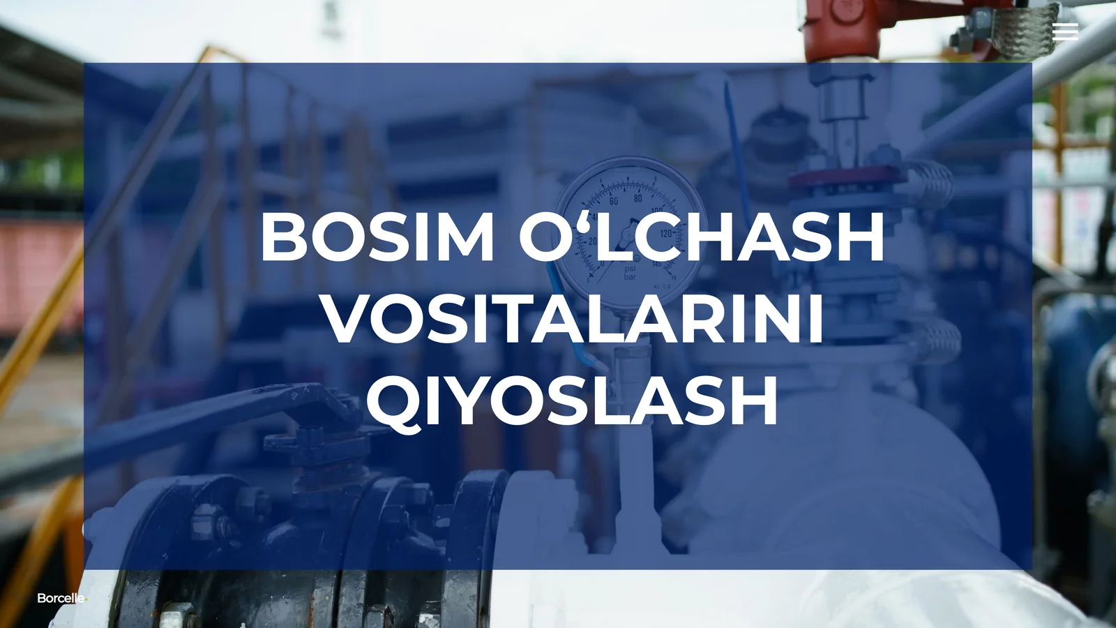 Bosim o'lchash vositalarini qiyoslash