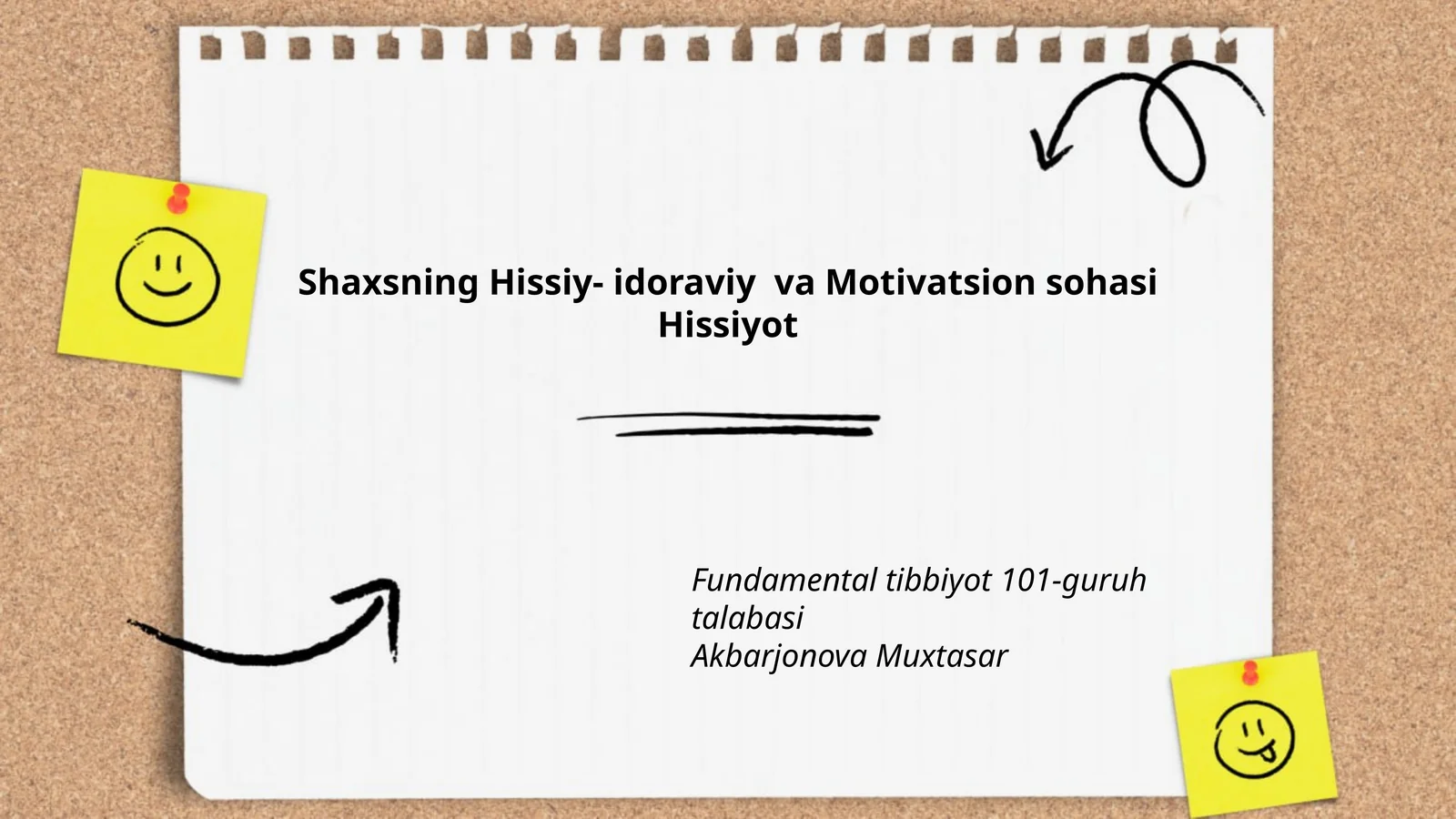 Shaxsning Hissiy- idoraviy va Motivatsion sohasi Hissiyot