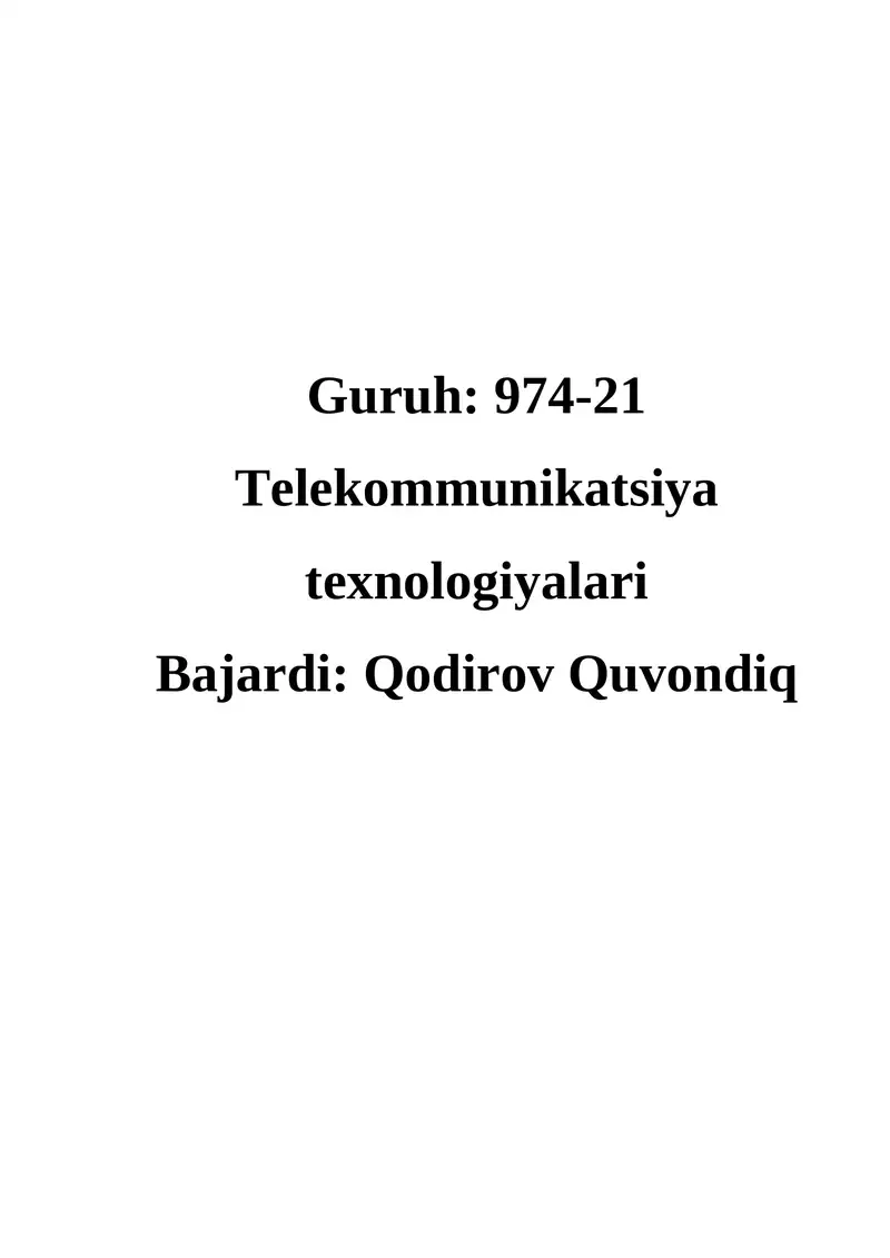 PYTHON’DA PAKETLARNING YO‘QOTILISHINI SIMULYATSIYA QILISH