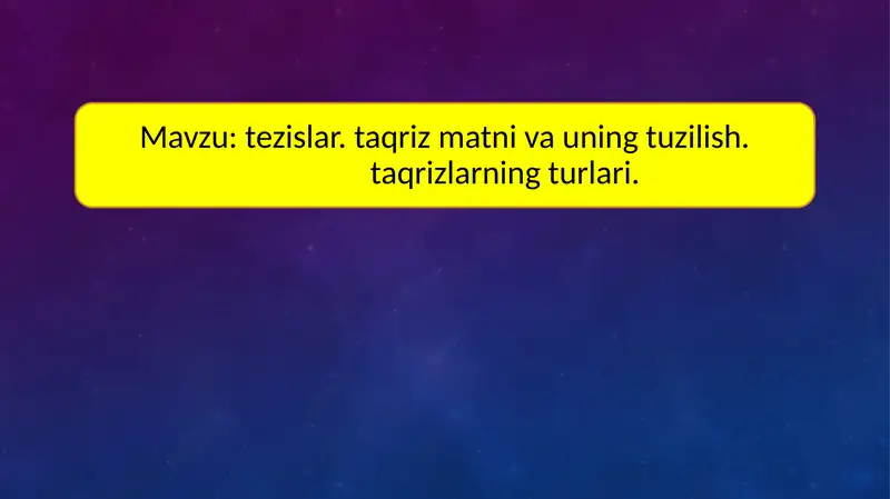 tezislar