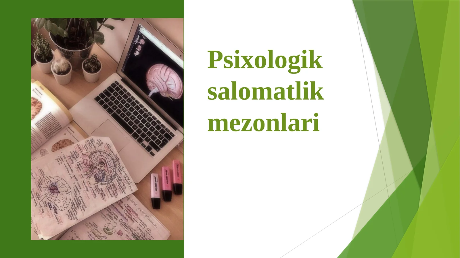 Psixologik salomatlik mezonlari
