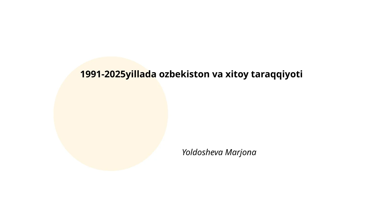 1991-2025yillada ozbekiston va xitoy taraqqiyoti