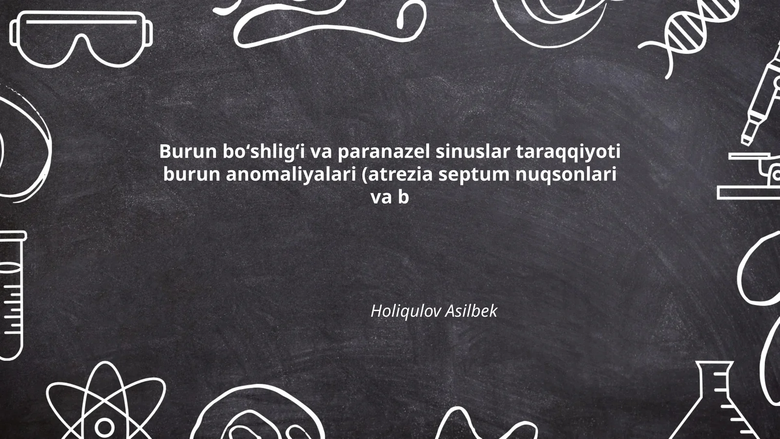 Burun boʻshligʻi va Paranazel Sinuslar Taraqqiyoti