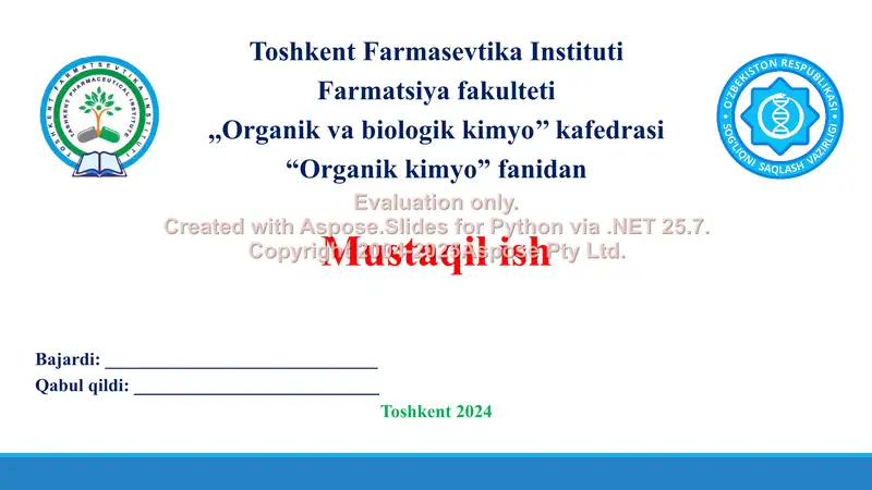 4. Alkanlar va sikloalkanlarning olinish usullari. Bisiklik va polisiklik alkanlar. Taqdimot,   18 bet.